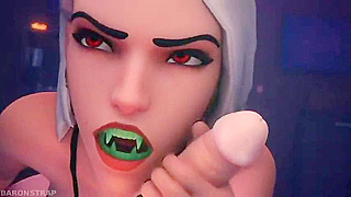 Ashley Seduces Captive Mercy with Tempting Blowjob in Hot Hentai Action