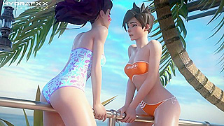 Overwatch Goddesses Tempt Cock Hero in Sultry Fan Service Fantasy