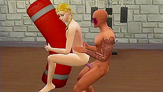 Blonde Teens First Time with Buff Stranger at the Gym – Steamy Simulated Encounter