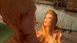 The Witcher Seduces Skyrims Temptress Bartender – Night of Wild Desire Begins