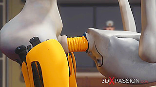 Alien Seduces Futanari Android in Hot Laboratory Tryst – Sci-Fi Lust