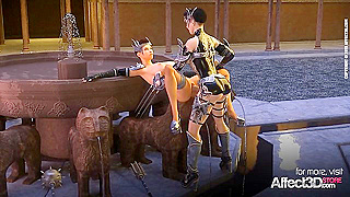 Futanari Goddess Claims Busty Babe in Hot 3D Erotic Adventure