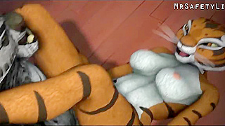 Tai Lung Claims Mastery Over Tigress in Fiery Martial Arts Tryst