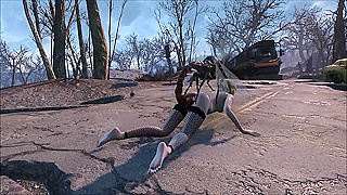 Tiny Teen Overwhelmed by Feral Ghouls Outdoor Encounter in Fallout Wasteland