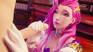 Seraphine Devours Triple Load in Steamy Hentai Blowbang Fantasy