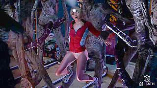 Samantha Succumbs to Wendigos Lust in Shadowy Cave Encounter