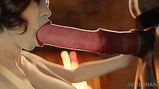 Voluptuous Vampire Seduces Mighty Minotaur During Fiery Feast