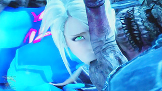 Samus Surrenders to Alien Thrusts – A Busty Bounty Hunters Pleasure