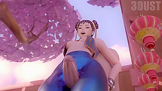 Chun-Li Tempts Fate with Steamy Thigh Ride Powerful Climax