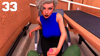 Busty Teacher Seduces Student with Hot Blowjob Handjob After Class
