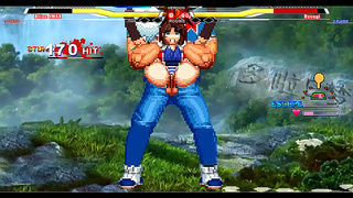 Shiki Surrenders to Brians Fiery Embrace in MUGEN Ecstasy
