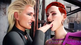 Meredith Aurora Lock Lips in Steamy Anime Lesbian Embrace