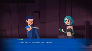Gwen Ignites Fiery Passion in Cabin Tryst Amidst Camp Pinewood Rivalry