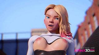 Blonde Warrior Mounts Huge Shaft in Fiery 3D Erotic Adventure