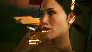 Hanako Arasakas Hot Cyberpunk Tryst in Neon-Lit Laguna Bend Nightride