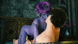 Young Beauty Engulfs Hard Cock in Steamy Hentai Blowbang Fantasy