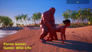 Milana Yields to Gordos Giant Shaft on Sunny Beach – Steamy CGI Tryst