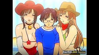 Busty Twin Babes Tempt Timid Nerd into Steamy Mnage Madness
