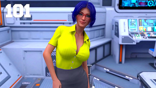 Curvy Azure-Maned MILF Craves Steamy Alien Tryst in Cosmic Hentai Fantasy