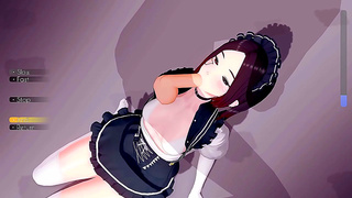 Maid fantasy comes alive in steamy 3D anime encounter