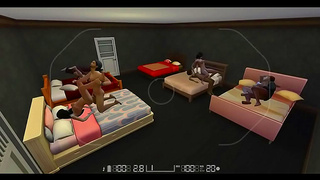 Steamy Lesbian Party Caught on Tape – Wild 3D Hentai Night Frenzy