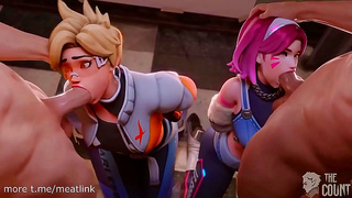 D.Va Tracer Ignite Steamy Passion in Wild Overwatch Encounter