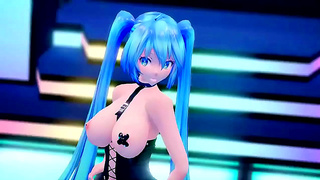 Mikus Lush Curves Fuel Fiery 3D Desires in Steaming MMD Tryst