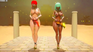 Pyrrhas Seductive Strip Unleashes Burning Lust in RWBY Fantasy Realm