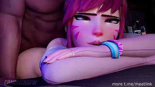D.Va Dominated in Steamy 3D Hentai Action