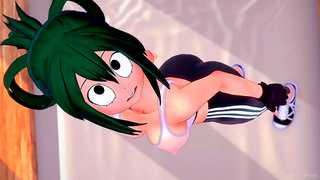 Tsuyu Asuis Sweaty Workout Turns into a Night of Burning Desire