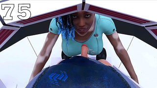 Vitiligo Beauty Devours Thick Cock in Steamy Sci-Fi Blowjob Fantasy