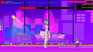 Cute Anime Babe Ignites Forbidden Passion in Neon-Lit Lust Fantasy