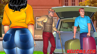 Curvy Animated Beauty Tempts Elderly Gentleman in Sultry Cartoons Gone Wild