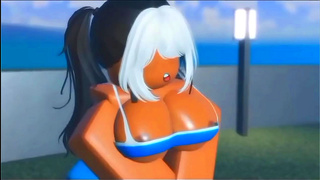 Half-Life Twins Dominate Roblox Boy in Hot Anime Gay Action