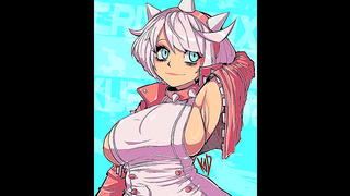 Elphelt Valentine Impaled on Huge Dick, Jiggling Tits Wet Moans