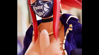 Akali Seduces Her Rival with Curves in Hot Ninja Forbidden Tryst