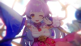 Chinas Seductive Fairy Bunny Tuyuan Teases with Silken Touches in MMD Magic