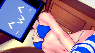 Bikini Goddess Dominates Wild 3D Hentai Encounter on Steamy TV Adventure