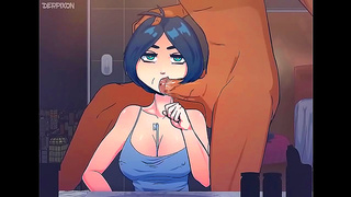 Gorgeous Hentai Babe Deepthroats Cock Completely with Sensual Pleasure