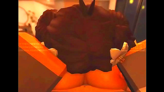 Anime Roblox Girl Teases with Busty Tits in Hot Blowjob Scene