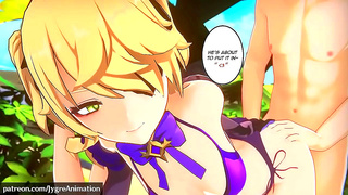 Mystic Mage Receives Powerful Load in Steaming Genshin-Style Encounter