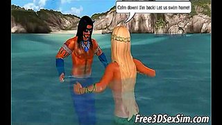 Blonde Mermaid Gets Wild Ride on Boat in Hot 3D Fantasy Porno