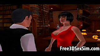 Two Seductive Animed Babes Pleasure Each Other Then Ride One Horny Guy Together