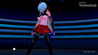 Haku Dominates with Luscious Curves in Sultry MMD Fantasy Scene