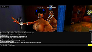 Fiery 3D Anime Goddess NickyVD Rides Wild IMVU Ride in Hot Hentai Action