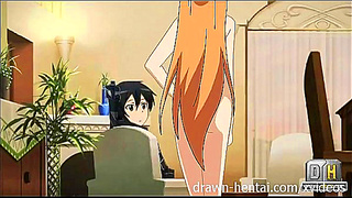 Asunas Fiery Blade Ignites Hot Tryst in Magical anime Realm