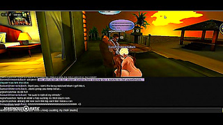Passionate Anime Couples Steamy Beach Tryst at Dusk on IMVU