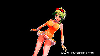 Gumi Whispers Temptation in Sultry Anime MMD Rendezvous