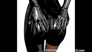 Curvy Cyber Seductress Tempts Lover in Hot Hentai Nightclub Fantasy