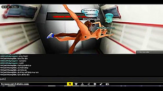 Anime Babe Enjoys Wild 3D IMVU Ride with Fiery Passion